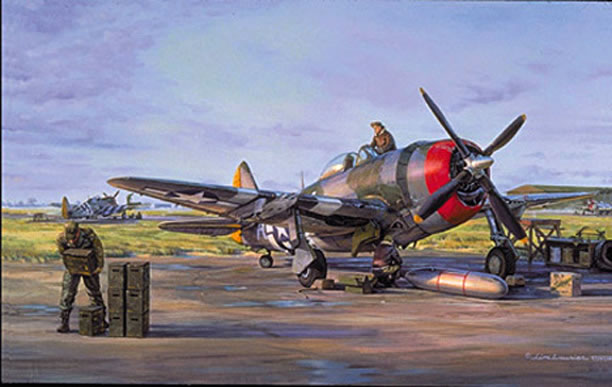 "Calm Before the Storm"-Jim Laurier-P-47 Thunderbolt 56th Fighter Group Art